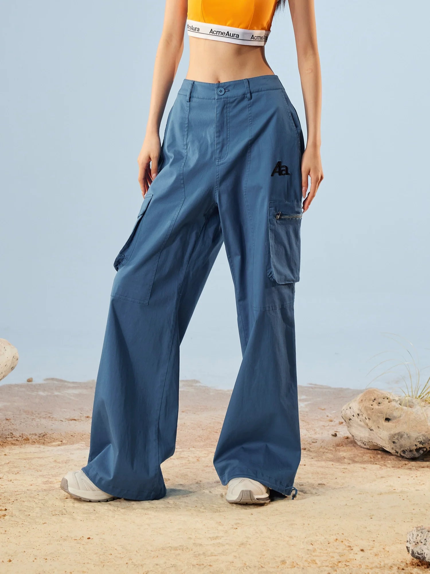 AcmeAura® Jazz Dance High Waist Extended Paratrooper Pants KT3144