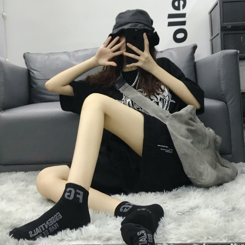 FOG Breathable Sports Low Cut Cotton Ankle Socks 4Pairs KT3033