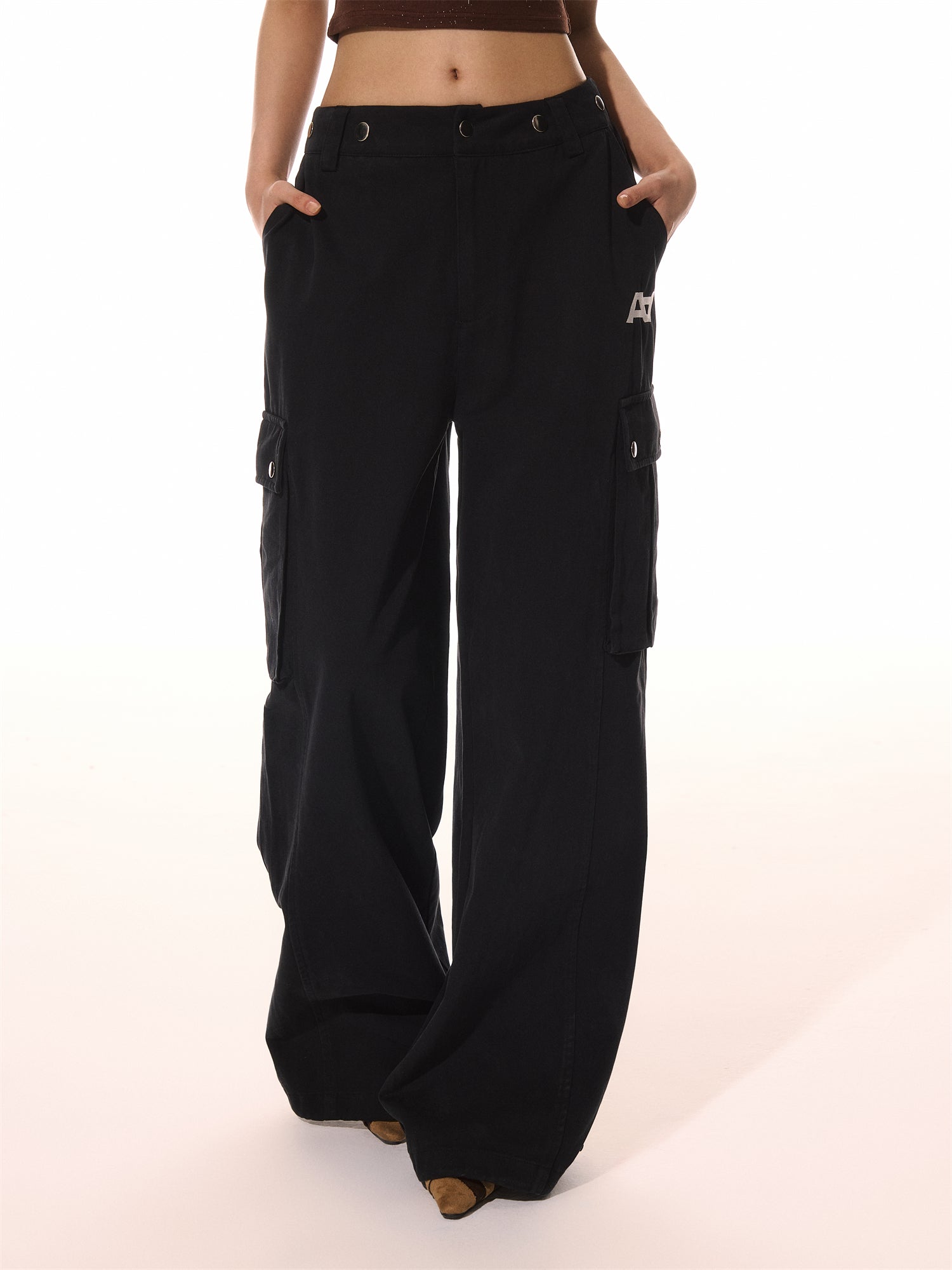 AcmeAura® American Retro Rivet Loose Overalls KT3279