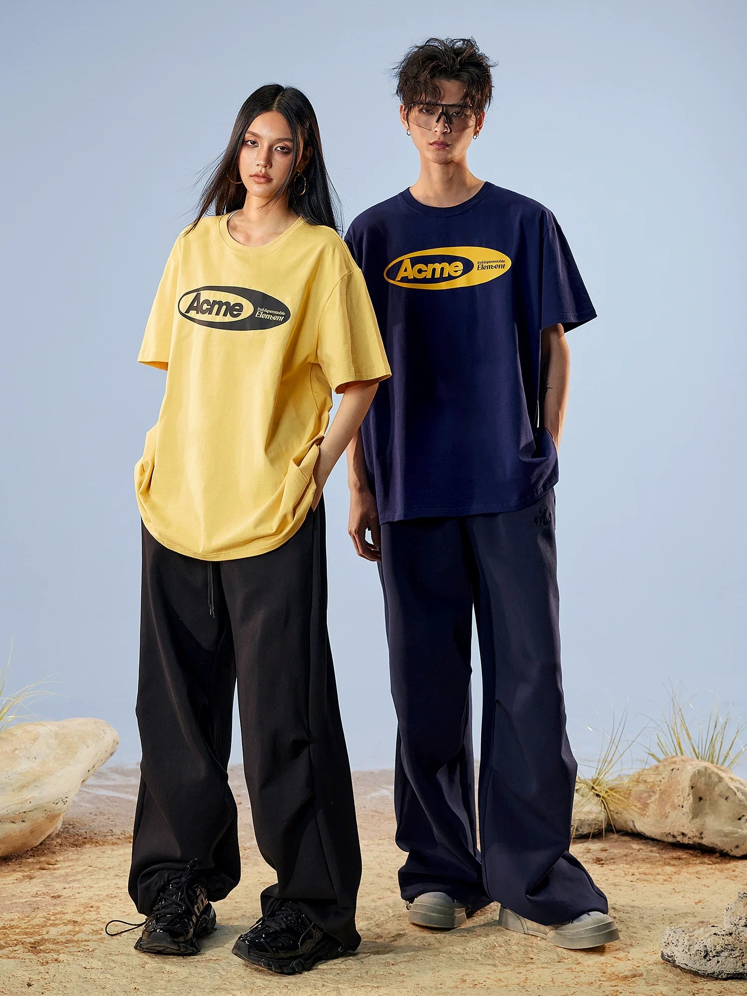 AcmeAura® Oversize Printed Short Sleeve Couple T-shirt KT3094