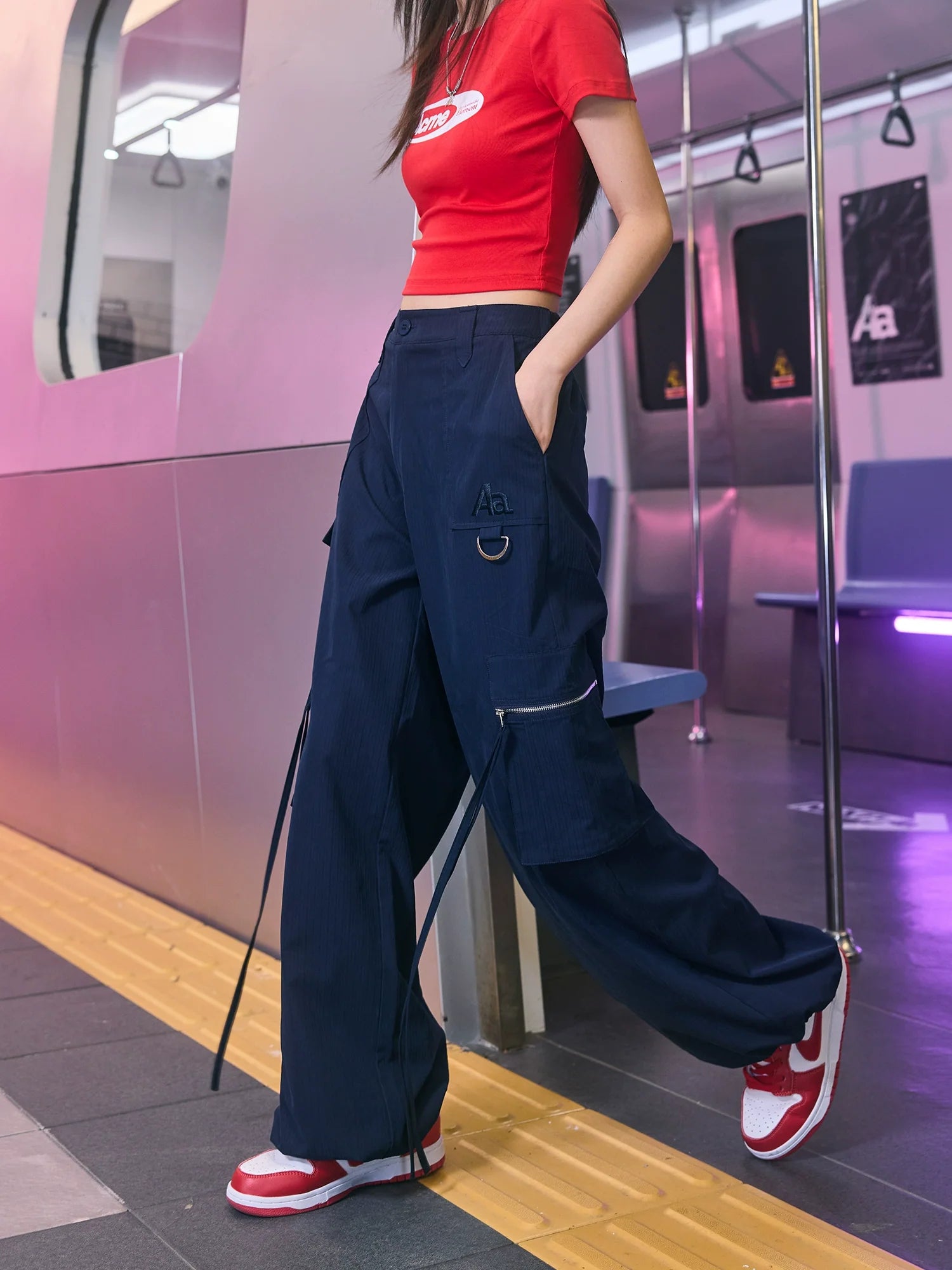 AcmeAura® Jazz Dance High Waist Loose Wide Leg Pants KT3100