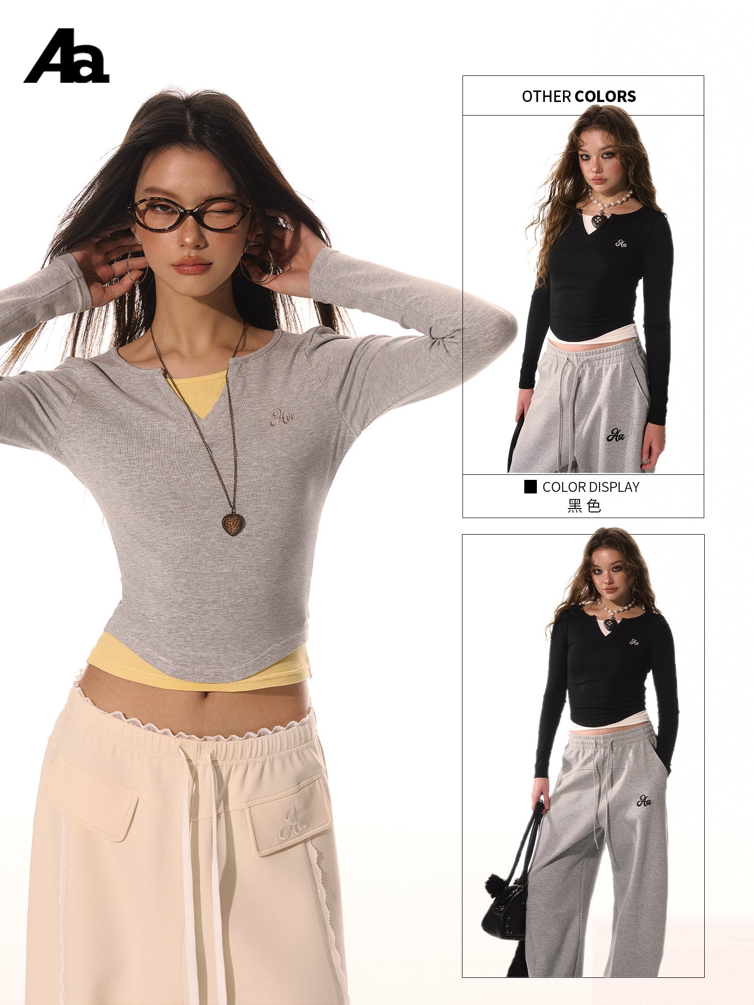 AcmeAura® Contrast Color Short V-Neck T-Shirt KT3271