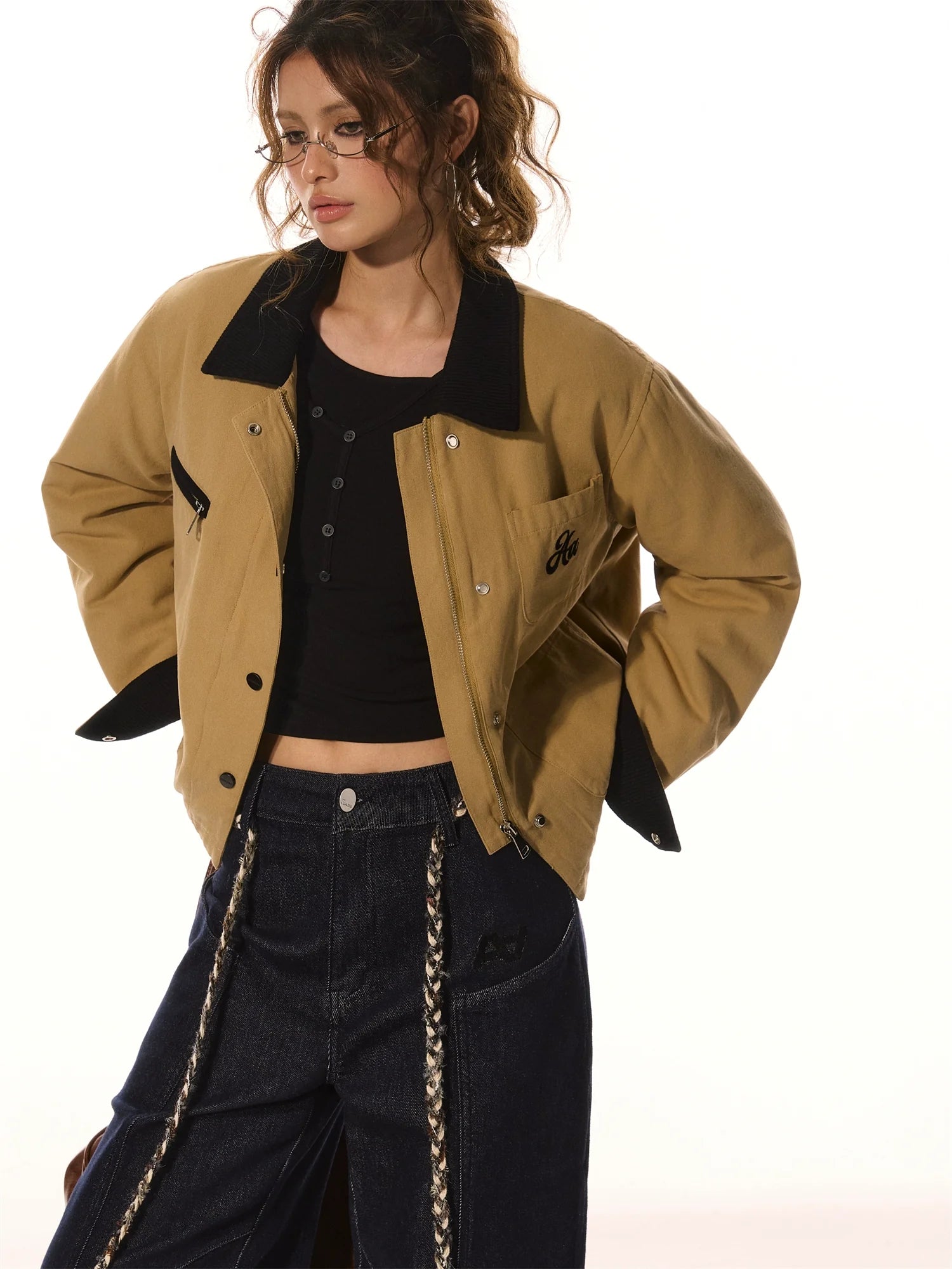 AcmeAura® Vintage Maillard Short Warm Padded Jacket KT3254