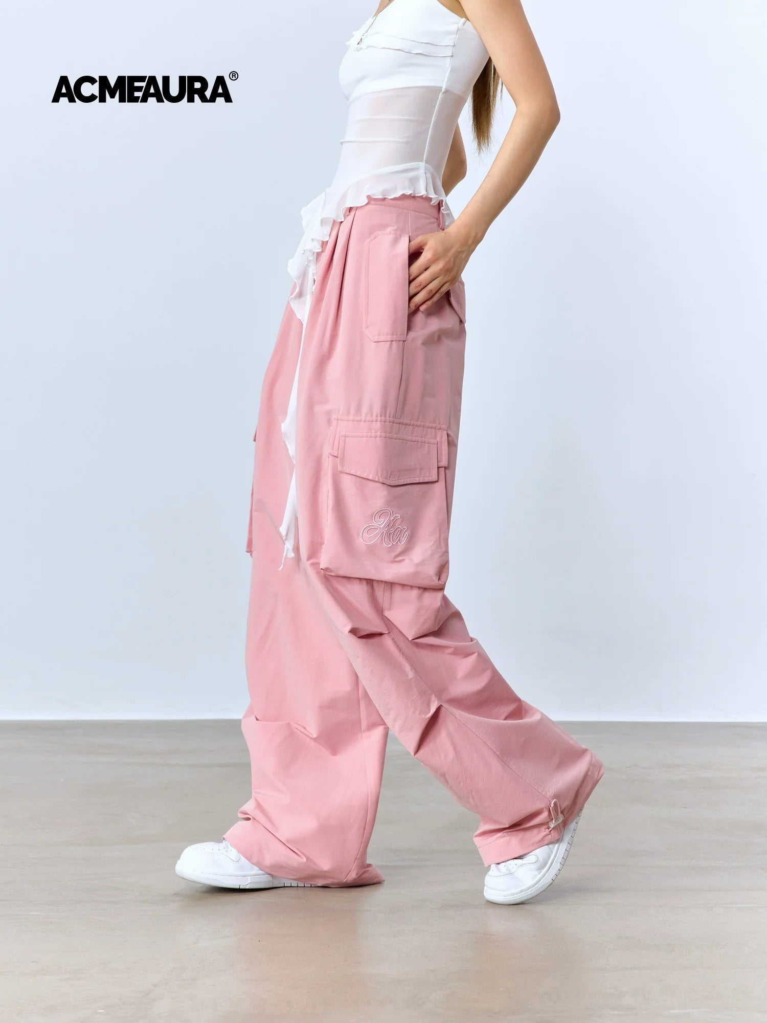 AcmeAura®  Straight Loose American Wide Leg Pants KT3196