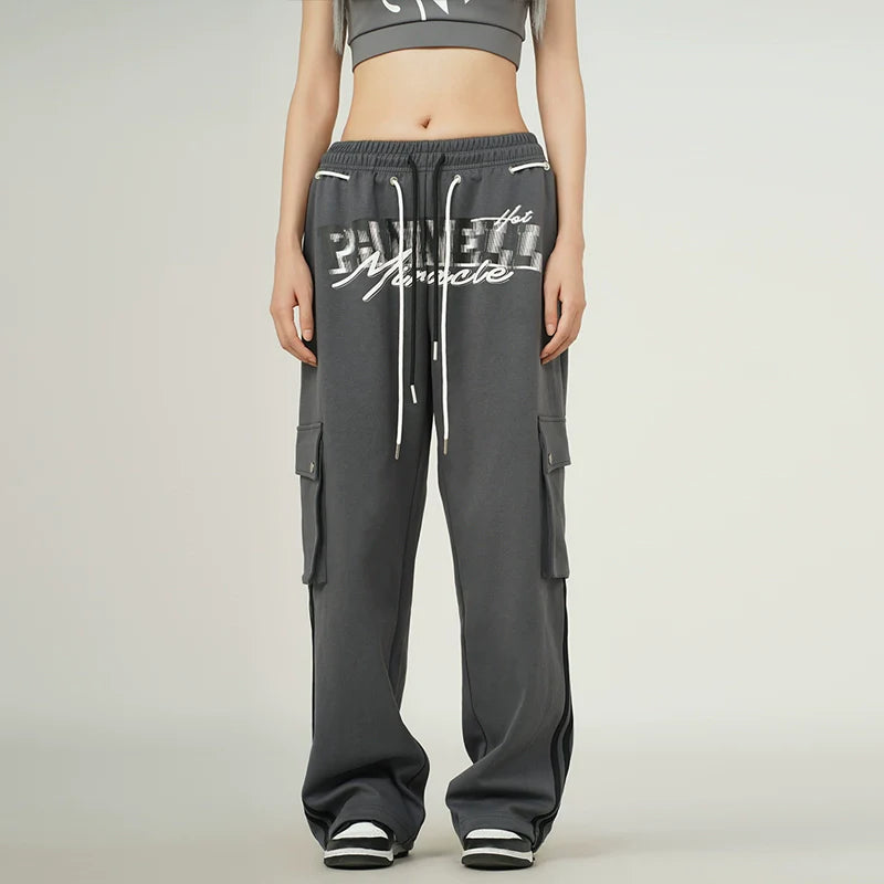 MC Miracle Jazz Dance Sports Style Letter Printed Pants KT3007