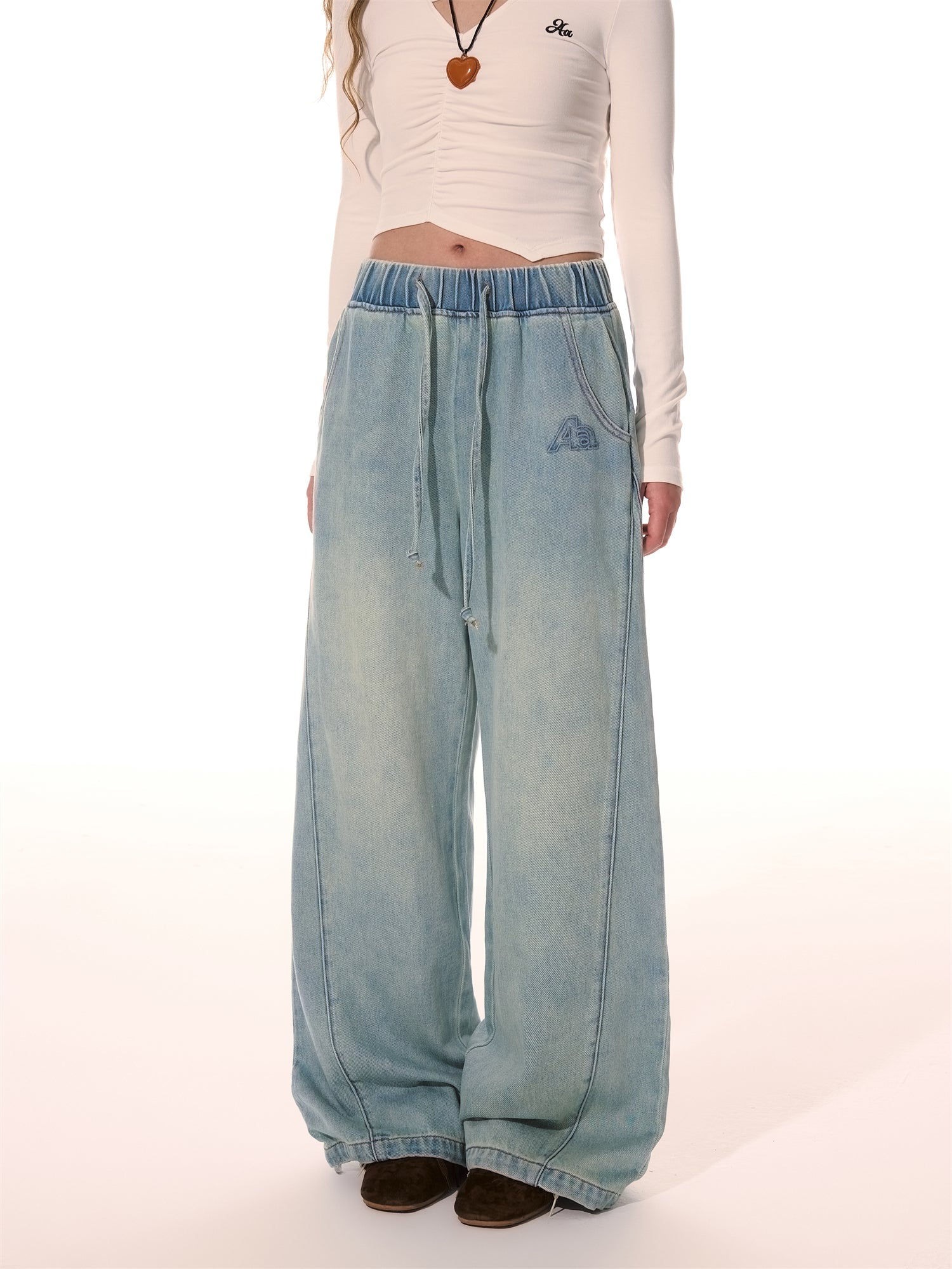 AcmeAura® Vintage Loose Wide Leg Jeans KT3275