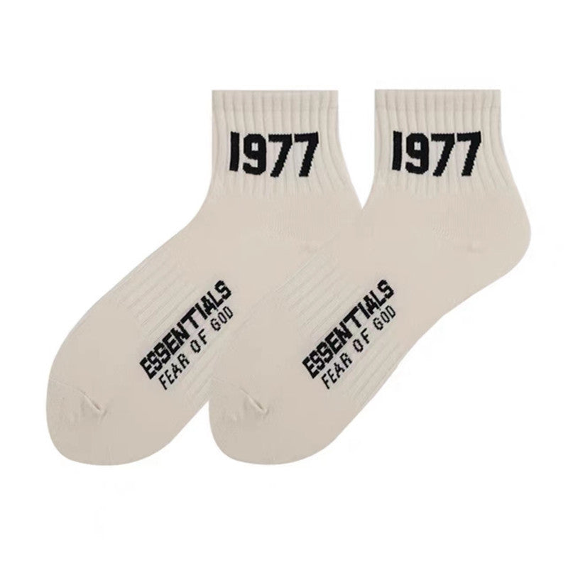 1977FOG Street Trendy Short Tube Pure Cotton Socks 4Pairs KT3029