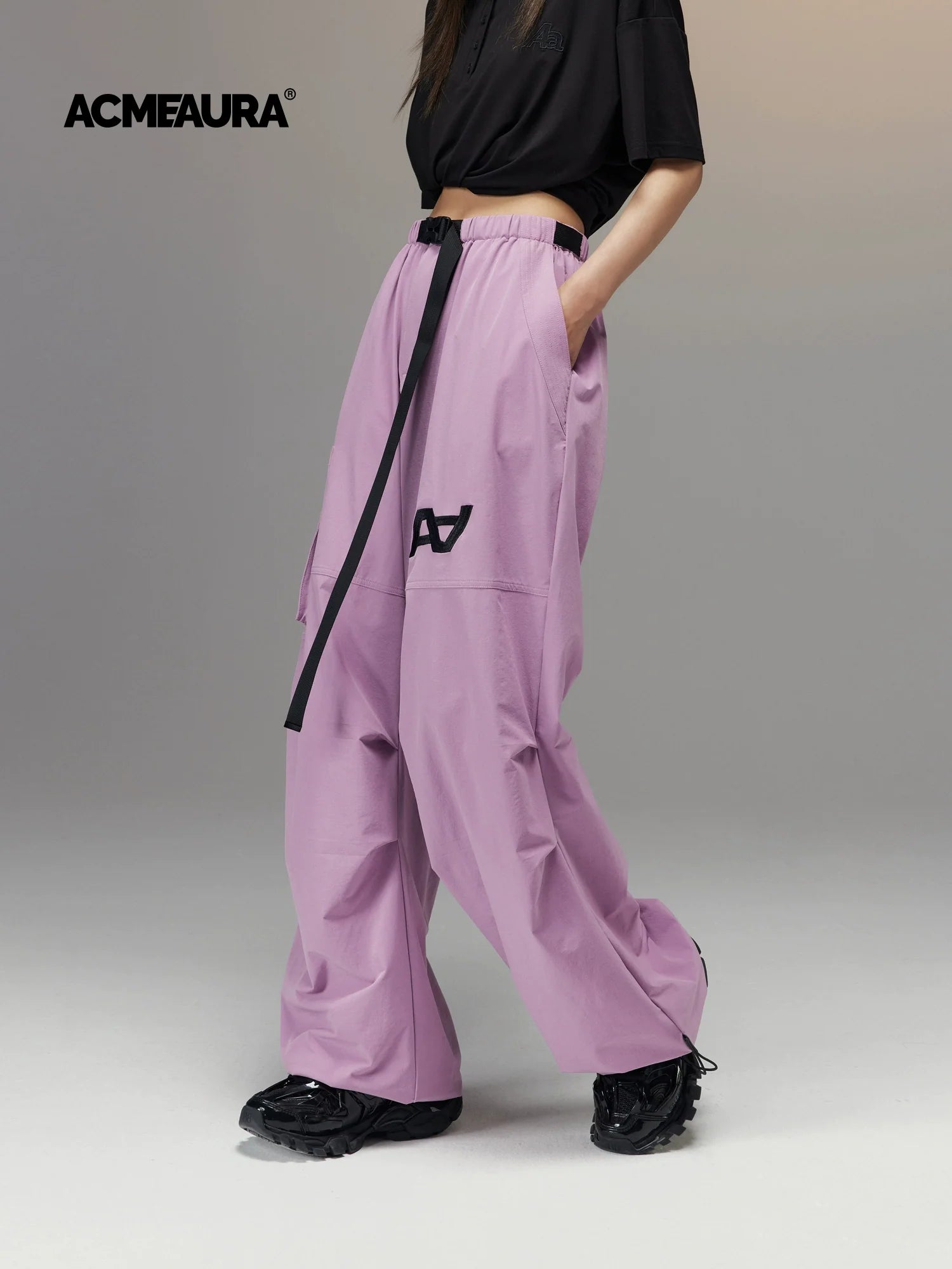 AcmeAura ® High Waist Wide Leg Charge Mountaineering Quick Drying Overalls Pants KT3189