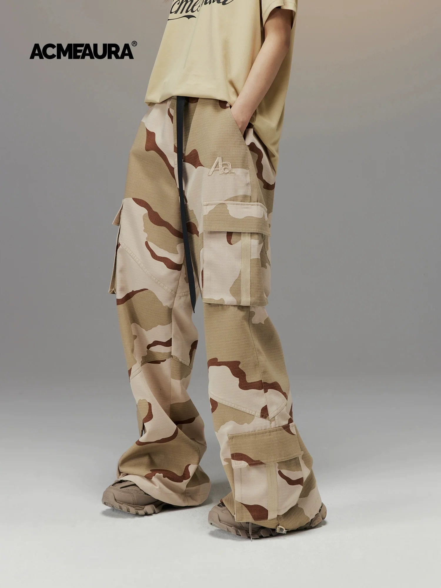 AcmeAura® High Street Camouflage Straight Overalls Pant KT3197