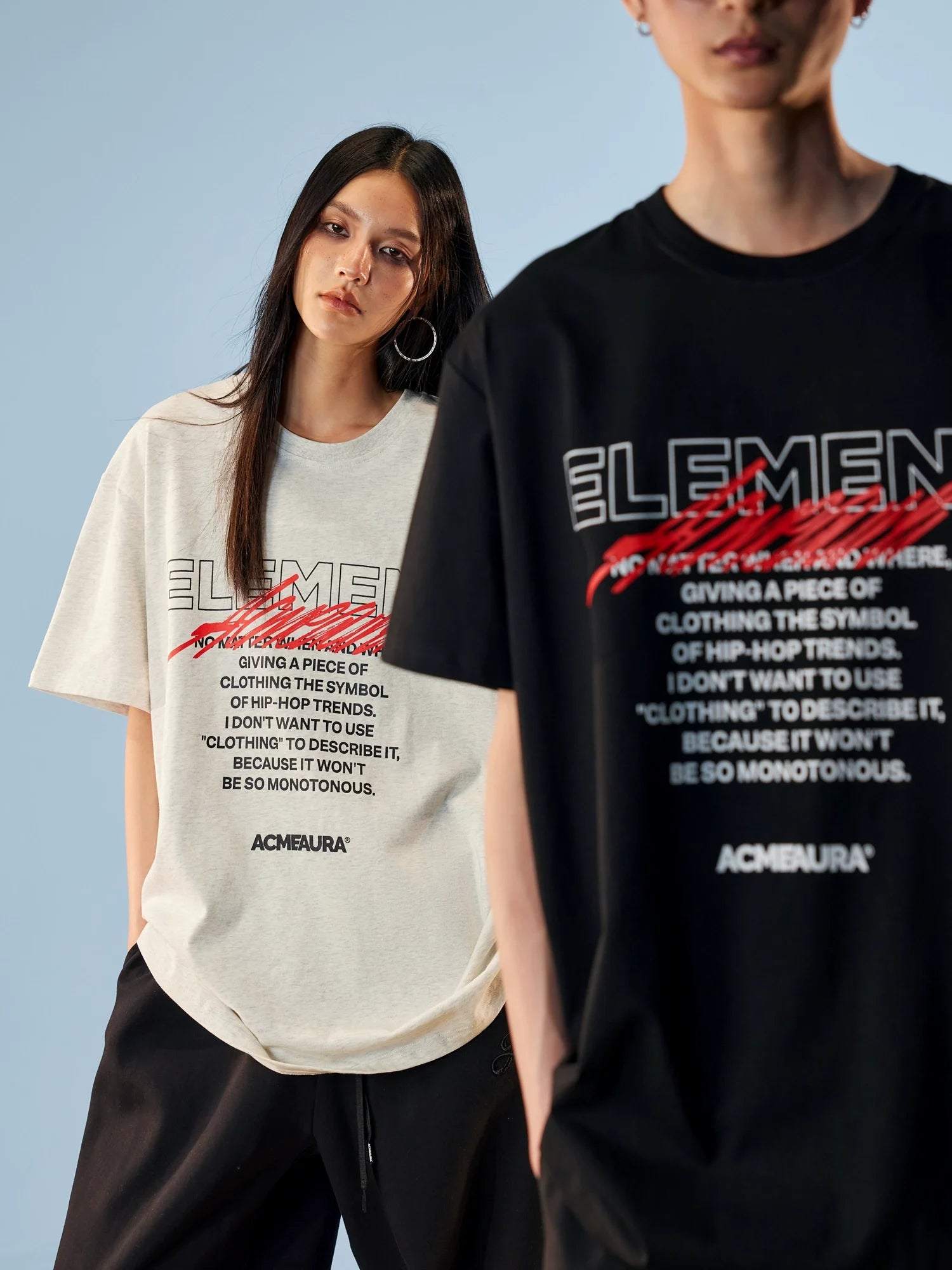 AcmeAura® Loose Fitting T-shirt Short Sleeved Couple Top KT3146