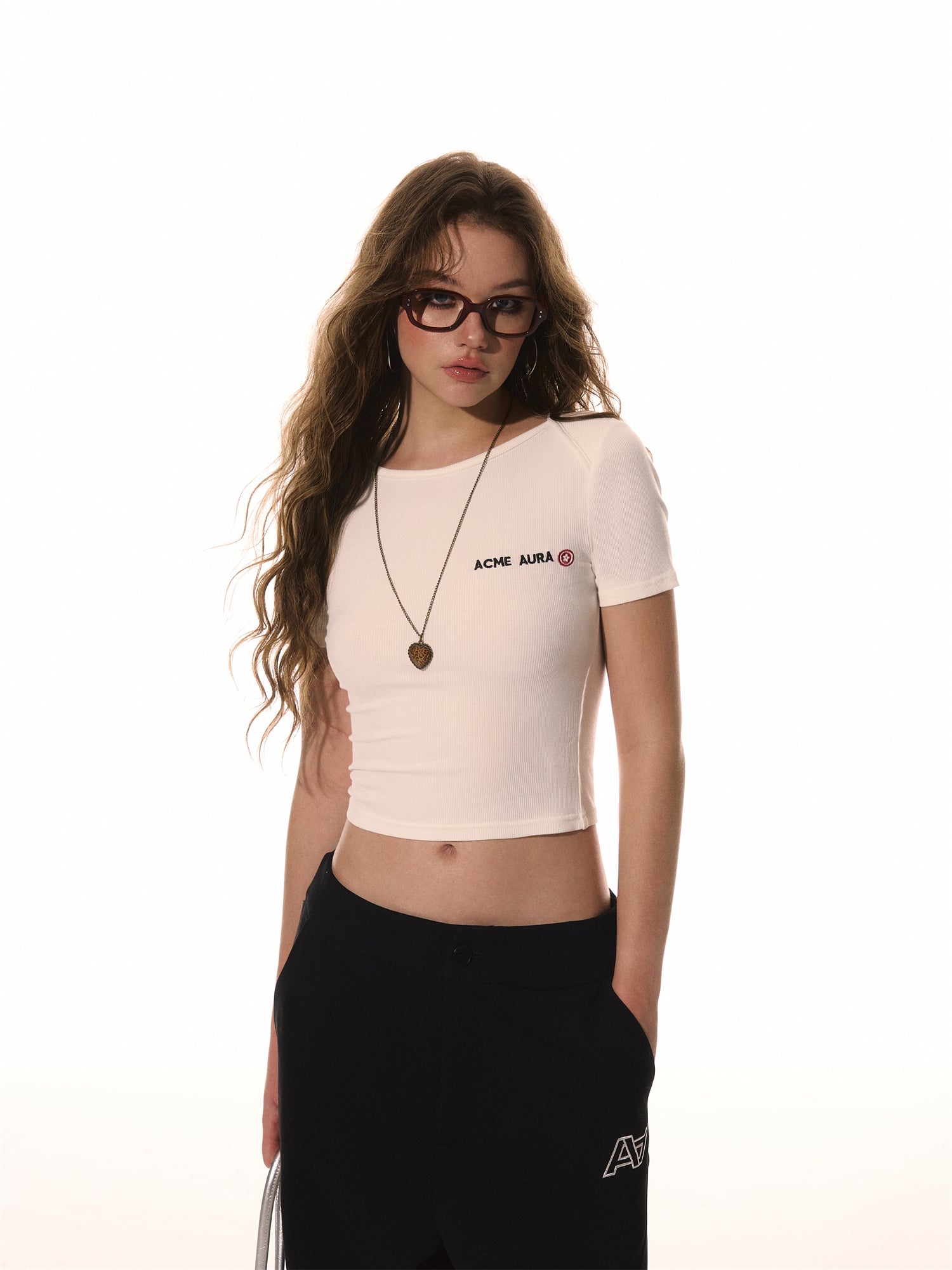 AcmeAura® Flower Embroidered Babes Short-sleeved Top KT3277