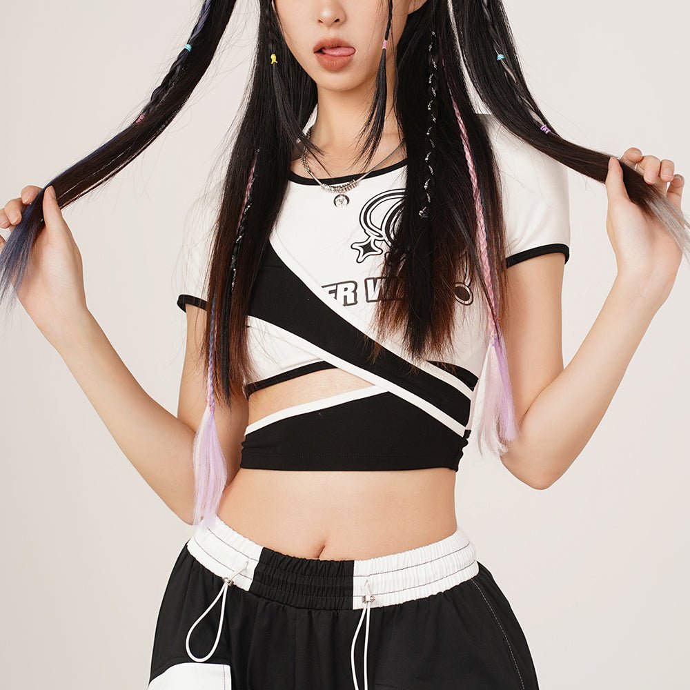 MC Miracle Letter Loose Sports Shirt KT1749