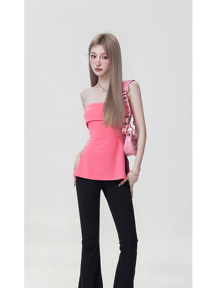 VWP Knitted Spice Girl Suspender Cami Top KT1236