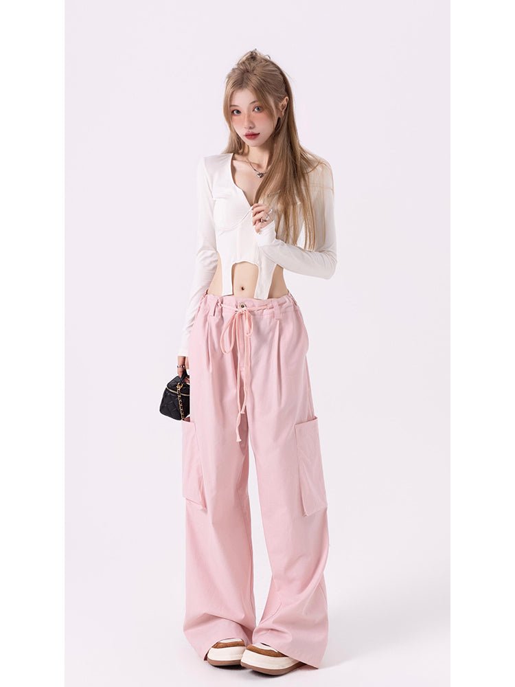 VWP Spice Girl Workwear Thin Wide-leg Pants KT1343